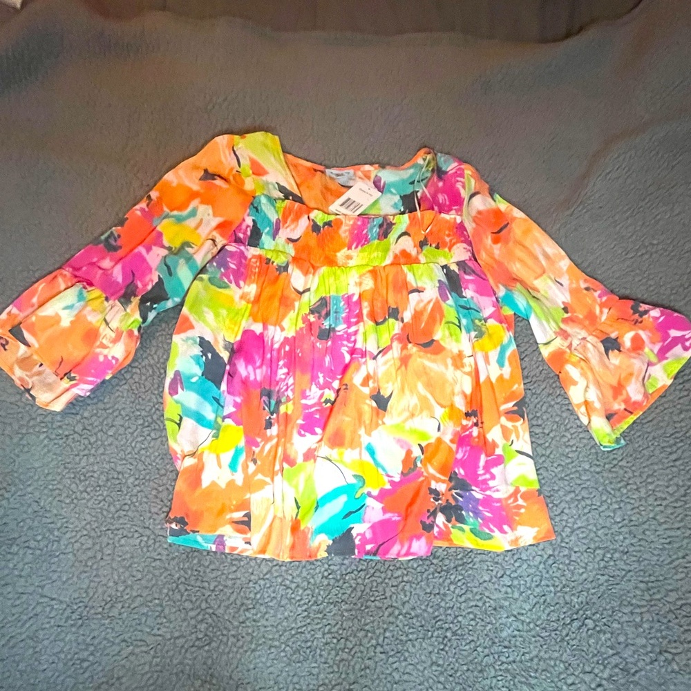 Floral‎ & Ivy Women's Vibrant Blouse – Size Large- NWT